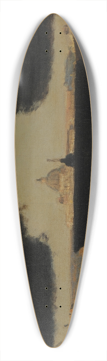 Jean-Baptiste-Camille Corot - La vasque de la Villa Mdicis 39.3 inch art pintail longboard deck