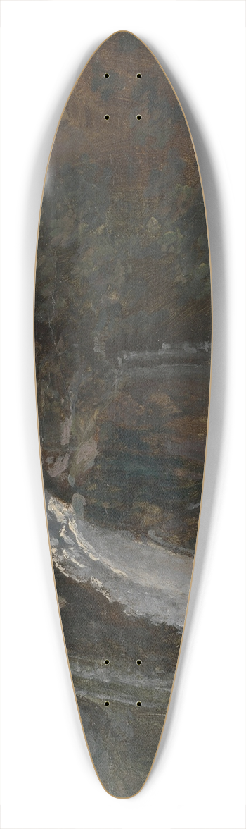 Jean-Baptiste-Camille Corot - Waterfall at Terni 39.3 inch art pintail longboard deck