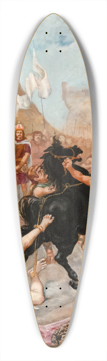 Jean-Baptiste Cariven - Brunehildes death 39.3 inch art pintail longboard deck