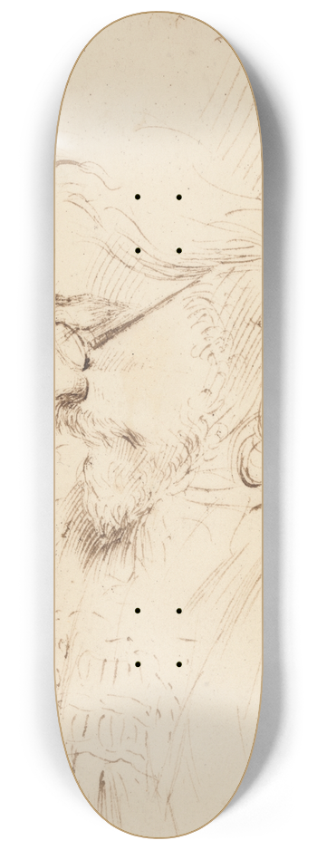 George Richmond - Portrait of Samuel Palmer, Head and Shoulders 8.25 inch art skate deck