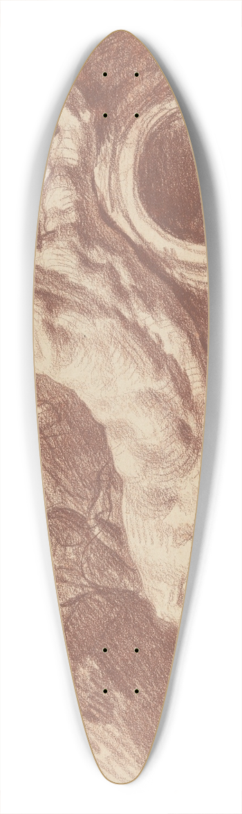 Jean-Baptiste Greuze - Reclining River God 39.3 inch art pintail longboard deck