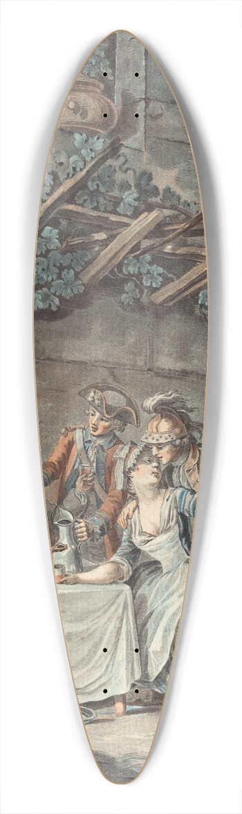 Jean-Baptiste Morret - Le Paysan Mecontent 39.3 inch art pintail longboard deck