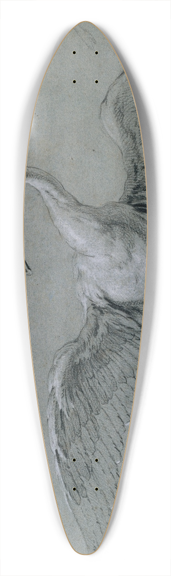 Jean-Baptiste Oudry - Angry Swan 39.3 inch art pintail longboard deck