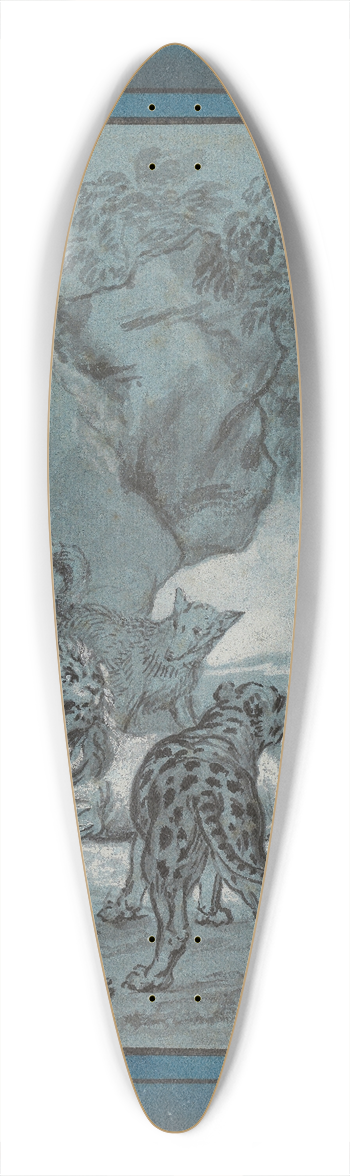 Jean-Baptiste Oudry - The Plague-stricken Animals 39.3 inch art pintail longboard deck