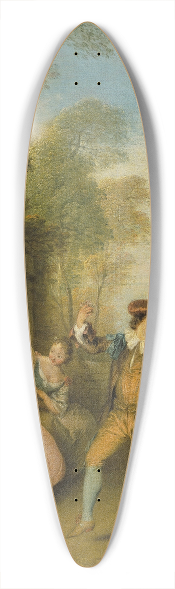 Jean-Baptiste Pater - La Danse (The Dance) 39.3 inch art pintail longboard deck