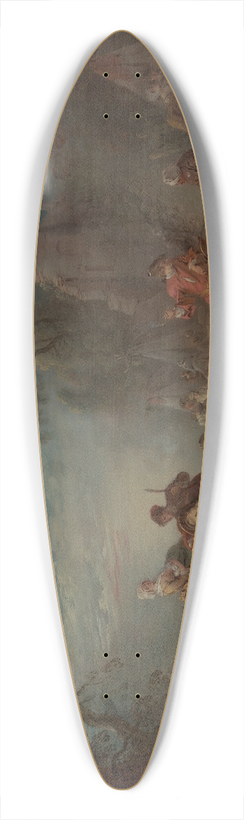 Jean-Baptiste Pater - Troops at Rest 39.3 inch art pintail longboard deck