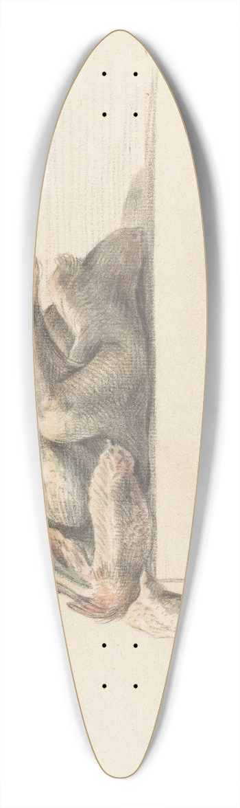 Jean Bernard - Geplukte vogel, met de kop naar beneden hangend 39.3 inch art pintail longboard deck