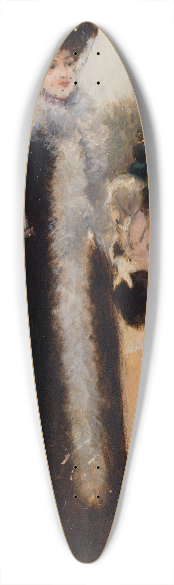 Jean Braud - Parisienne au Bois. 39.3 inch art pintail longboard deck