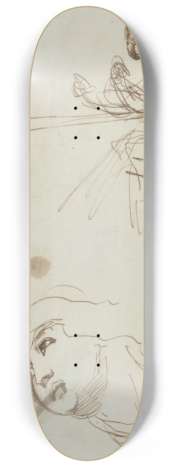 George Romney - Figure Studies (verso) 8.25 inch art skate deck