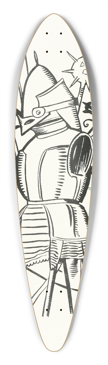 Jean de Bosschre - Armour 39.3 inch art pintail longboard deck