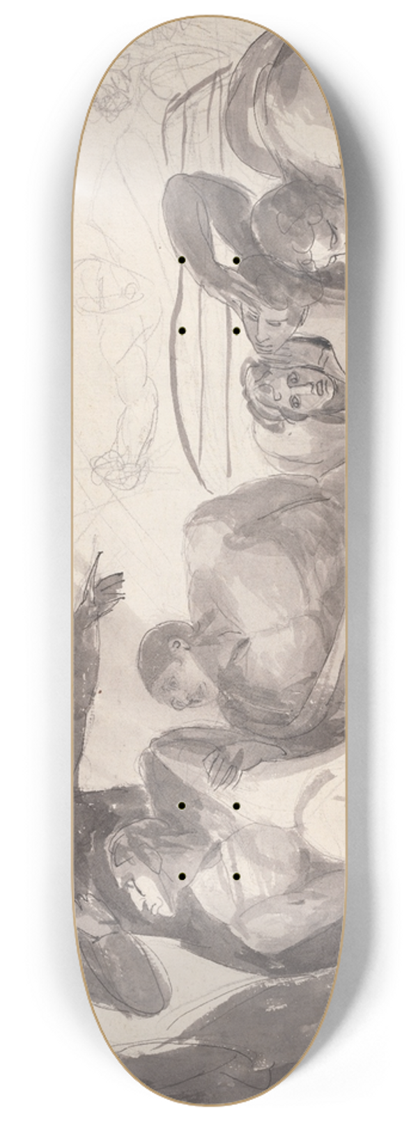 George Romney - Howard Visiting a Prison 8.25 inch art skate deck