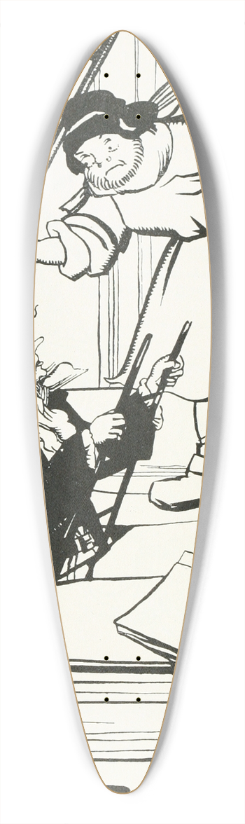 Jean de Bosschre - The carpenter came 39.3 inch art pintail longboard deck
