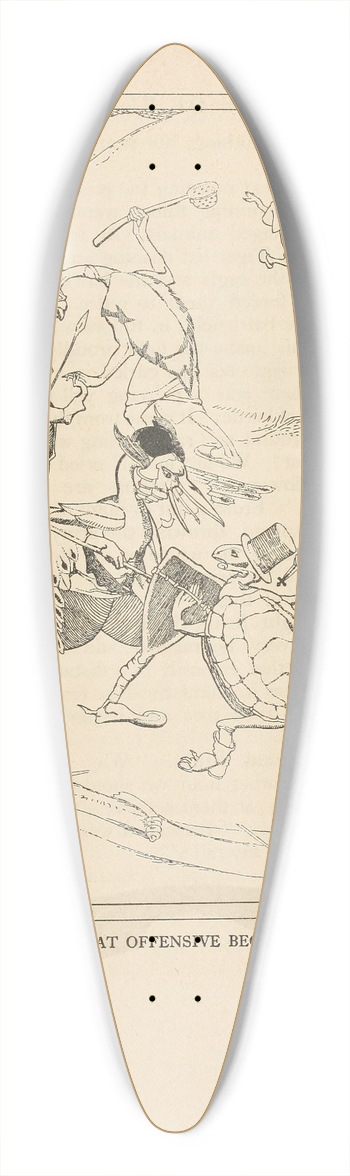 Jean de Bosschre - The Great Offensive began 39.3 inch art pintail longboard deck