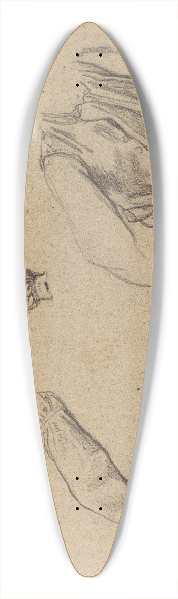 Jean-Franois Millet - Costume Studies 39.3 inch art pintail longboard deck