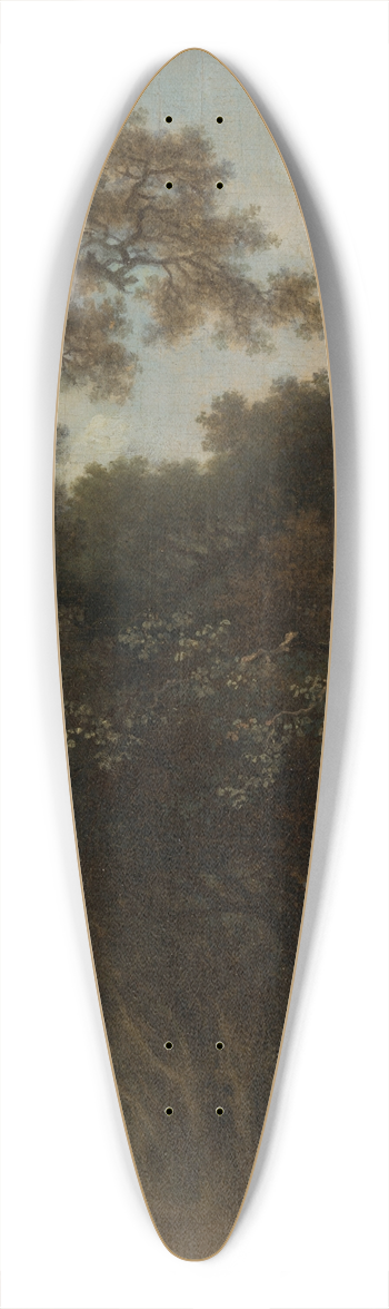 Jean-Honor Fragonard - A Shaded Avenue 39.3 inch art pintail longboard deck