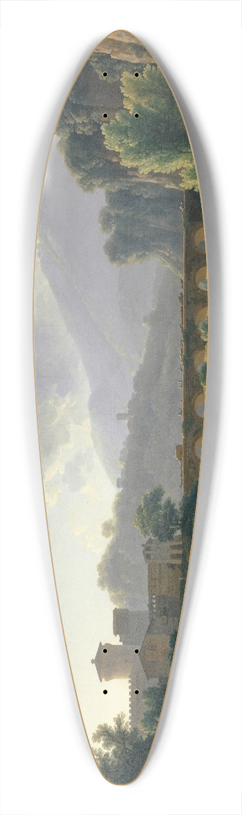 Jean-Joseph-Xavier Bidauld - Roman Landscape with Viaduct 39.3 inch art pintail longboard deck