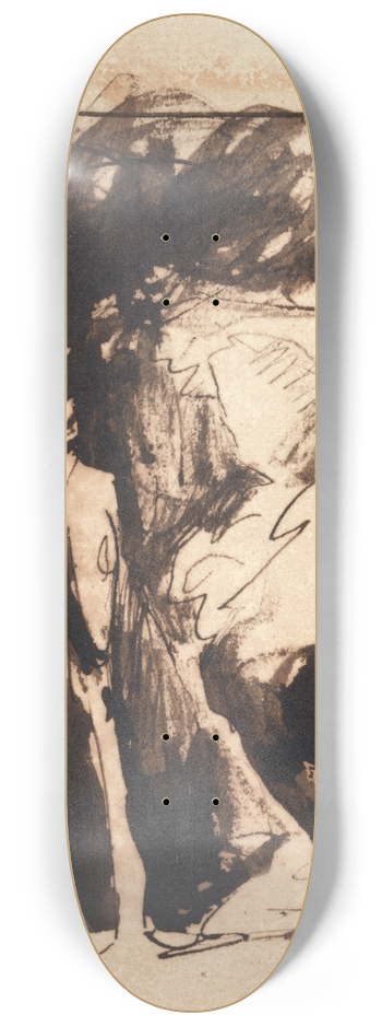 George Romney - Wooded Landscape 8.25 inch art skate deck