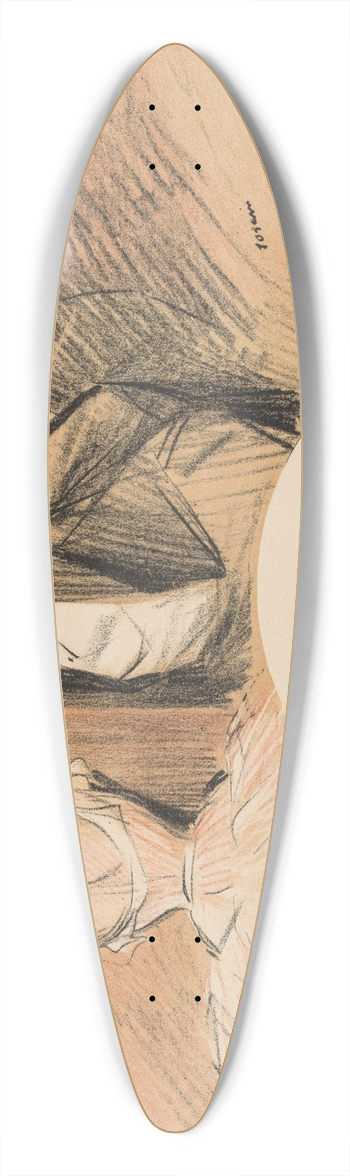 Jean-Louis Forain - Bal Gavarni Fan 39.3 inch art pintail longboard deck
