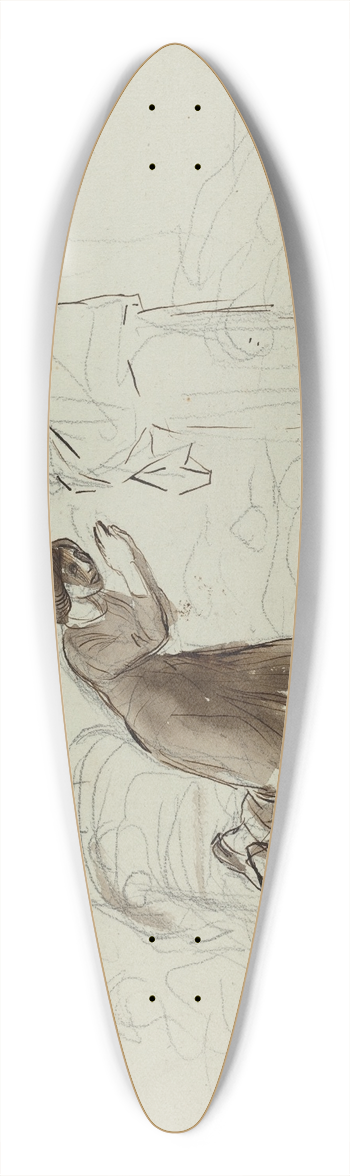 Jean-Louis Forain - Benediction a Lourdes 39.3 inch art pintail longboard deck