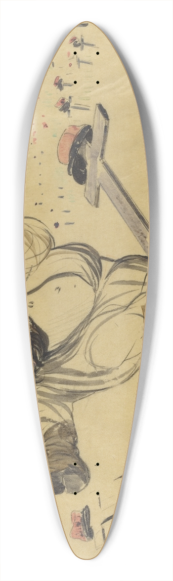 Jean-Louis Forain - Debout, les Morts! 39.3 inch art pintail longboard deck