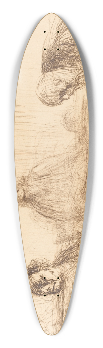 Jean-Louis Forain - The Supper at Emmaus (second plate) 39.3 inch art pintail longboard deck