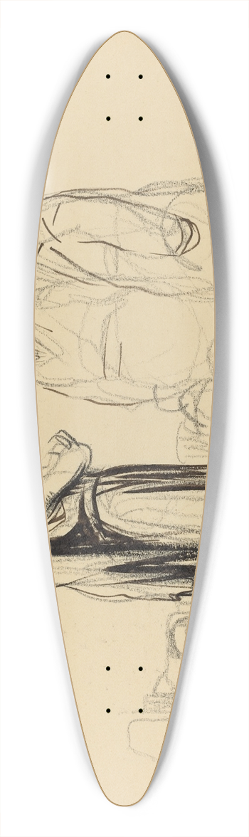 Jean-Louis Forain - Toward Peace II 39.3 inch art pintail longboard deck
