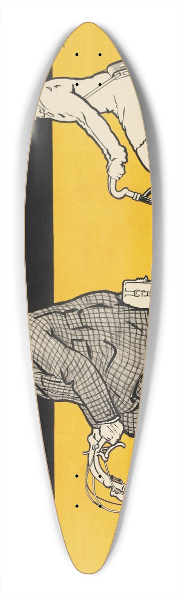 Jean Matet - Griffon 39.3 inch art pintail longboard deck