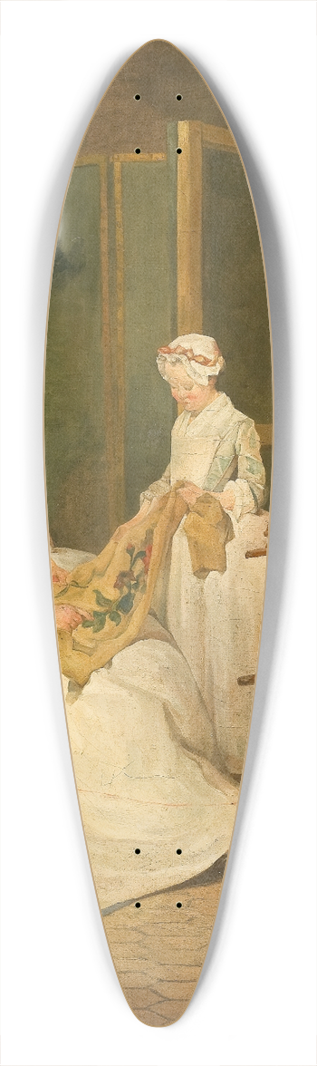 Jean Simon Chardin - The Diligent Mother 39.3 inch art pintail longboard deck