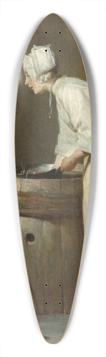 Jean Simon Chardin - The Scullery Maid 39.3 inch art pintail longboard deck