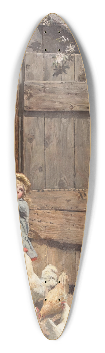 Jennie Augusta Brownscombe - The White Dove 39.3 inch art pintail longboard deck