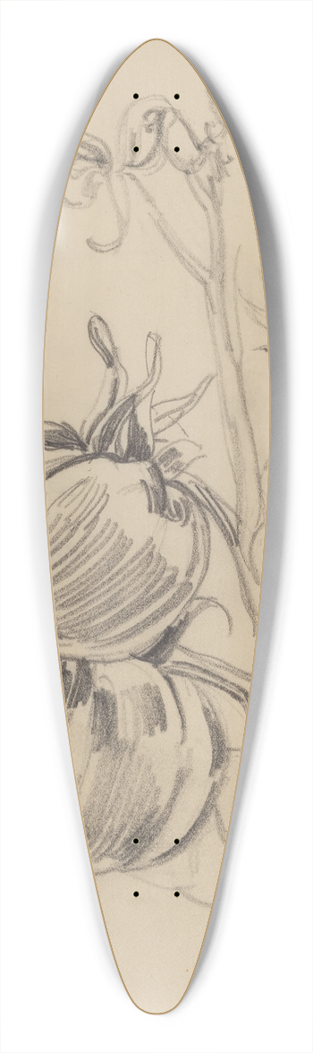 Jens Adolf Jerichau - Frugter 39.3 inch art pintail longboard deck