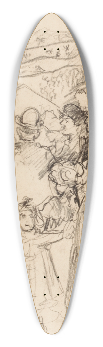 Jerome Myers - Group Scene 39.3 inch art pintail longboard deck