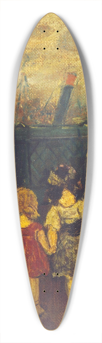 Jerome Myers - Recreation Pier 39.3 inch art pintail longboard deck