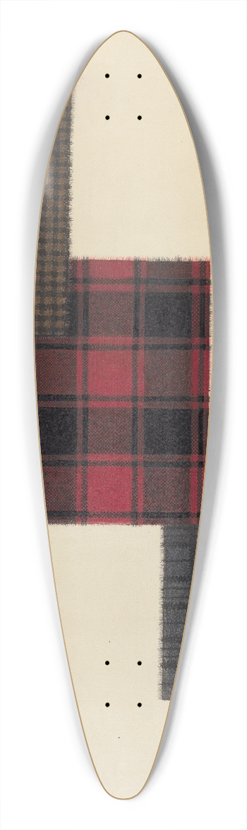 Jerry Guinta - Zoar Cloth Samples 39.3 inch art pintail longboard deck