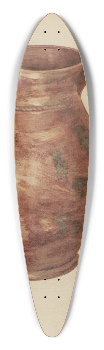 Jessica Price - Red Earthenware Pitcher 39.3 inch art pintail longboard deck