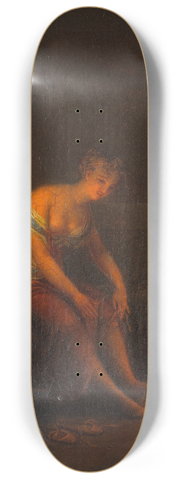 Alexander Laurus - Lady Tying her Garter 8.25 inch art skate deck