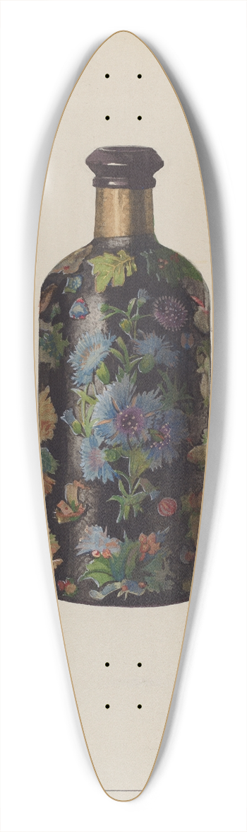J. Howard Iams - Decorated Bottle 39.3 inch art pintail longboard deck
