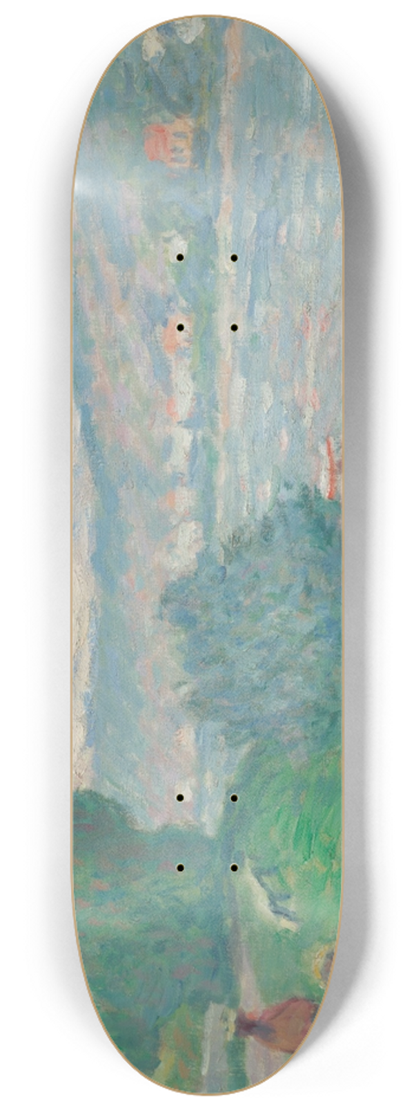 Georges d'Espagnat - Bord de la Seine  Meulan 8.25 inch art skate deck