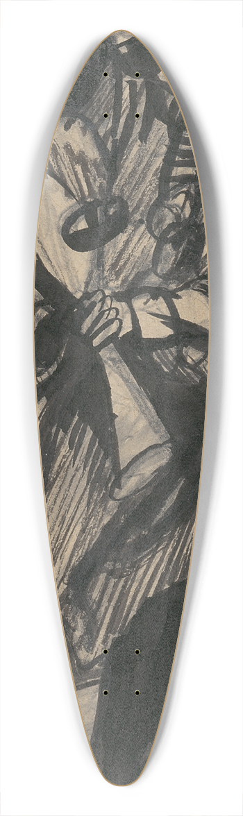 Jn Novk - Uprising 39.3 inch art pintail longboard deck