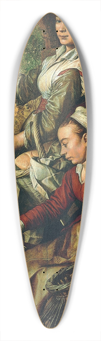 Joachim Beuckelaer - Market Scene 39.3 inch art pintail longboard deck
