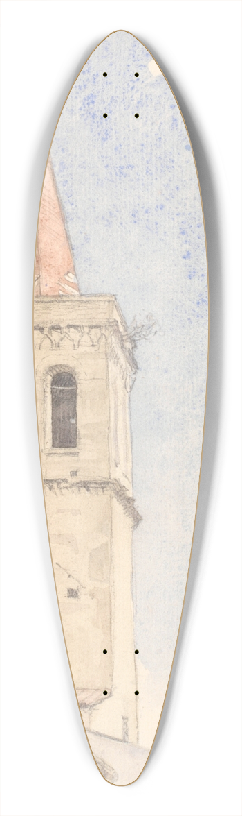 Joakim Skovgaard - Klokketrn i Sansepolcro 39.3 inch art pintail longboard deck