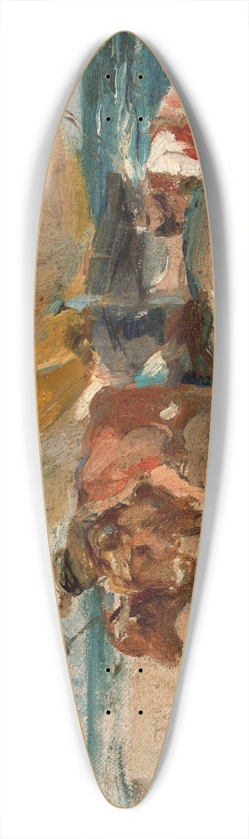Joaqun Sorolla - Escena de playa 39.3 inch art pintail longboard deck