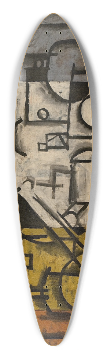 Joaqun Torres-Garca - Pintura constructiva 39.3 inch art pintail longboard deck