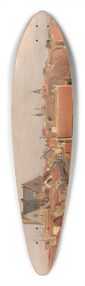 Johan Barthold Jongkind - Ansicht von Maassluis 39.3 inch art pintail longboard deck