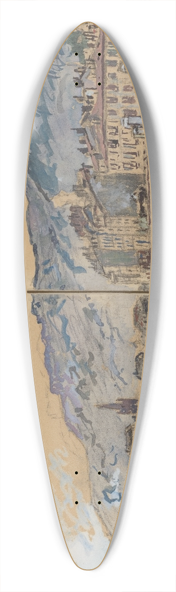 Johan Barthold Jongkind - Grenoble 39.3 inch art pintail longboard deck