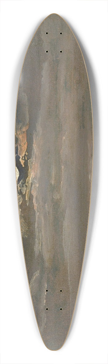 Johan Christian Dahl - Moonlit landscape (Wanderer on a Mountain Top) 39.3 inch art pintail longboard deck