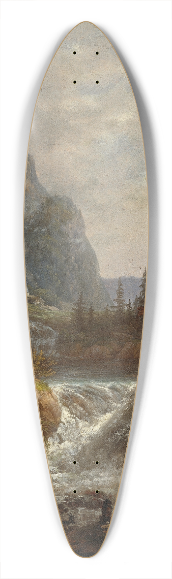 Johan Christian Dahl - Norwegian Landscape 39.3 inch art pintail longboard deck