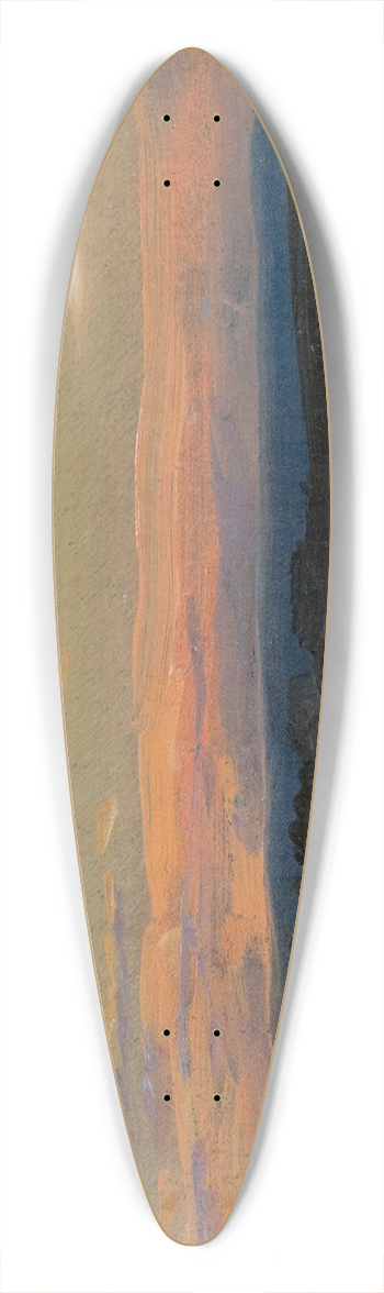 Johan Christian Dahl - The Elbe In Evening Light 39.3 inch art pintail longboard deck