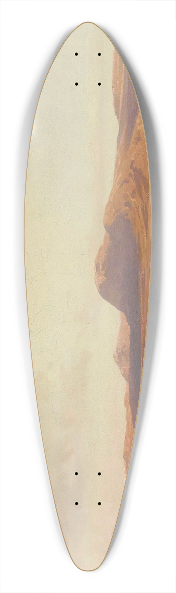 Johan Fredrik Eckersberg - Sunset in the Mountains 39.3 inch art pintail longboard deck