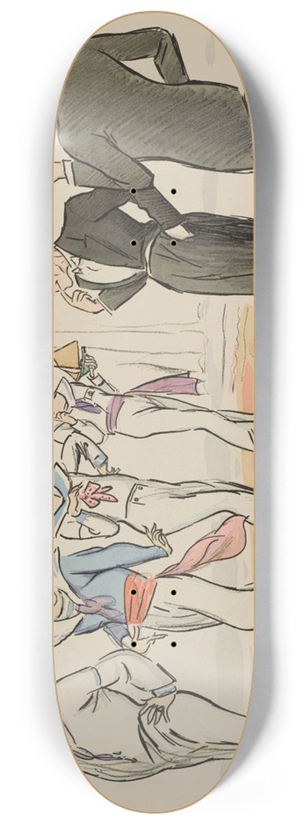 Georges Goursat (Sem) - Au petit Borda 8.25 inch art skate deck